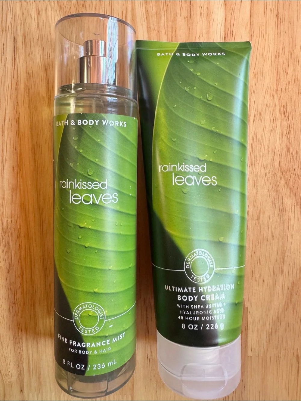 Bath & Body Works Rainkissed Leaves Mist & Body Cream - Green